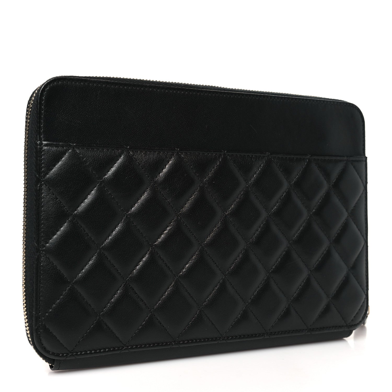 Chanel Lambskin Quilted Travel Case Black 3 of 10