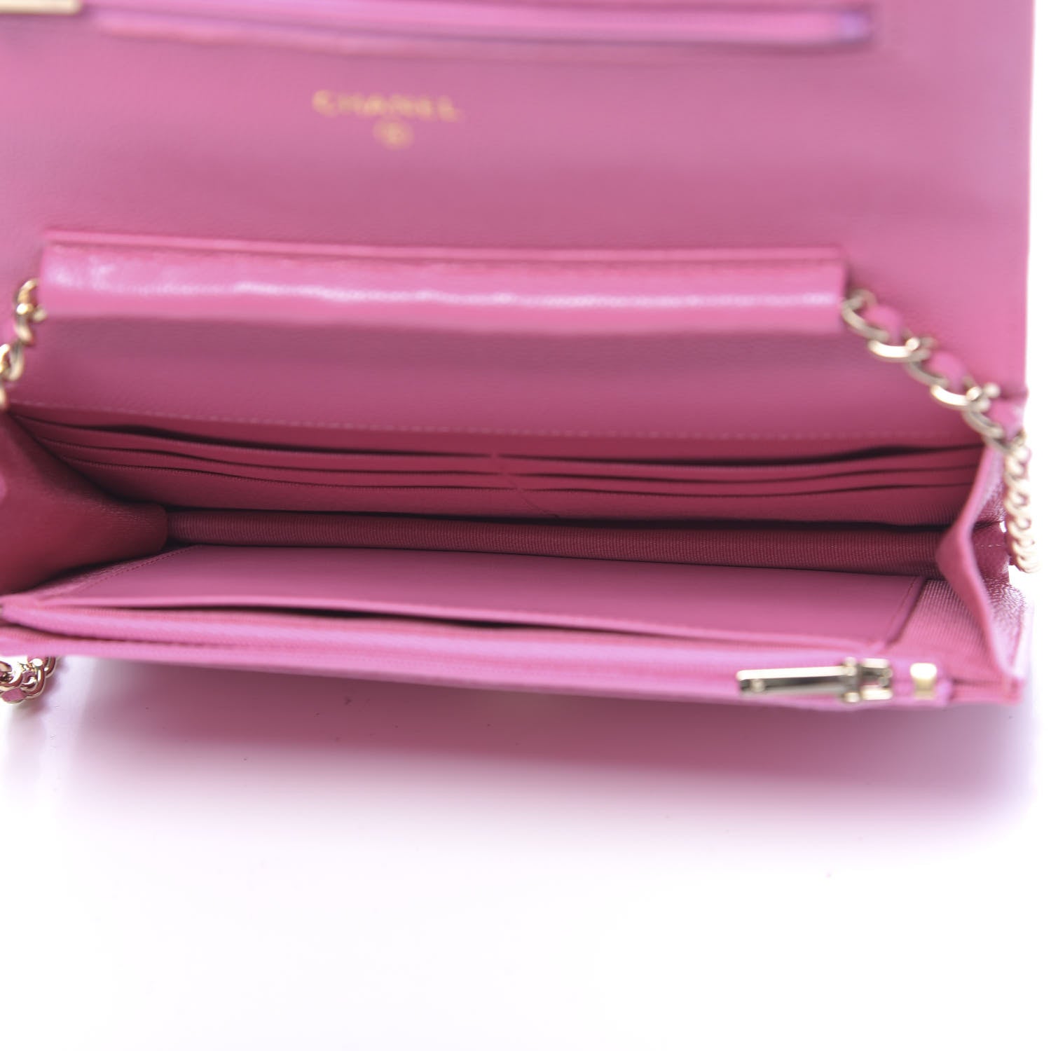 Chanel Caviar Quilted Wallet on Chain WOC Pink 5 of 11