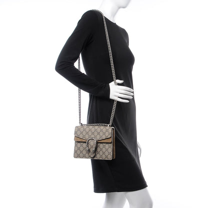 Gucci GG Supreme Monogram Mini Dionysus Shoulder Bag Taupe 2 of 7