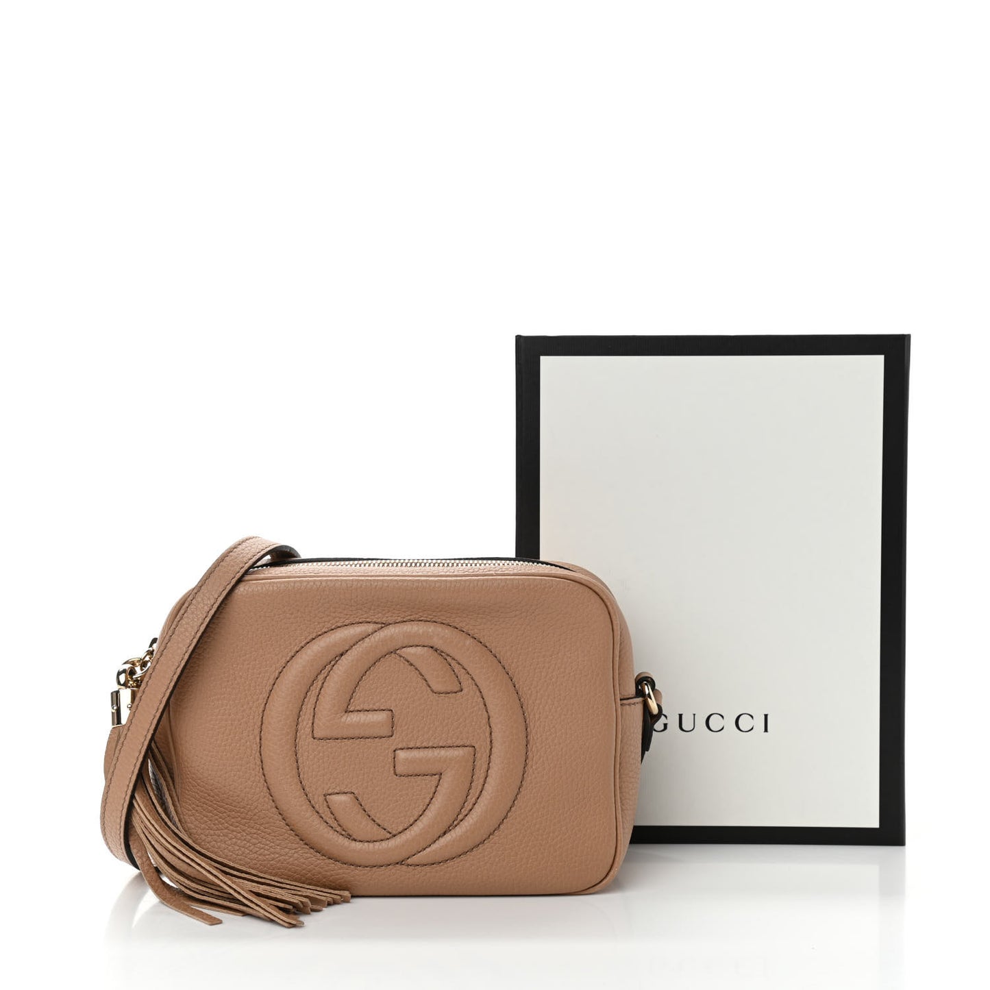 Pebbled Calfskin Small Soho Disco Bag Camelia