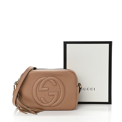 Gucci Pebbled Calfskin Small Soho Disco Bag Camelia 10 of 10