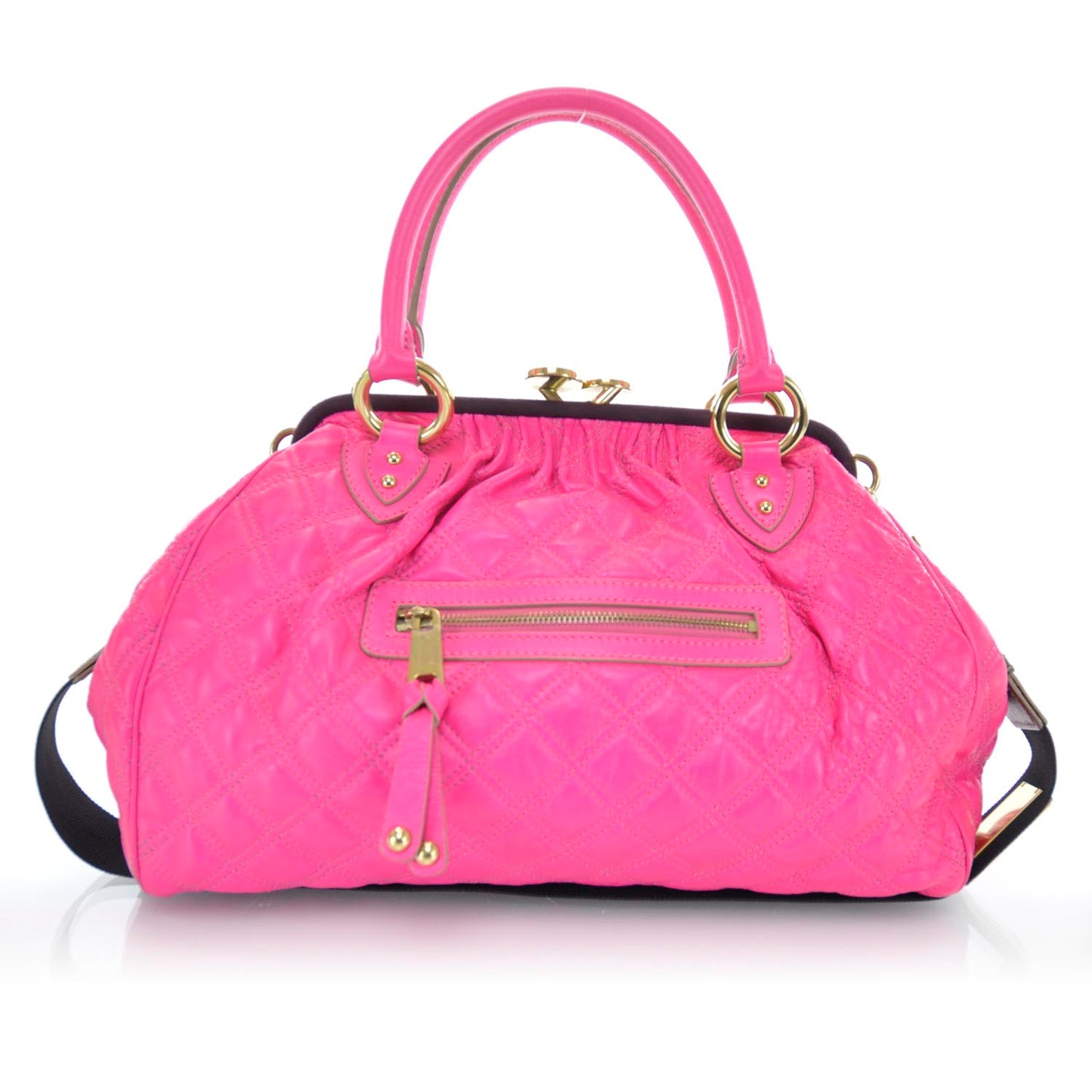 Quilted Leather Stam Fluo Pink