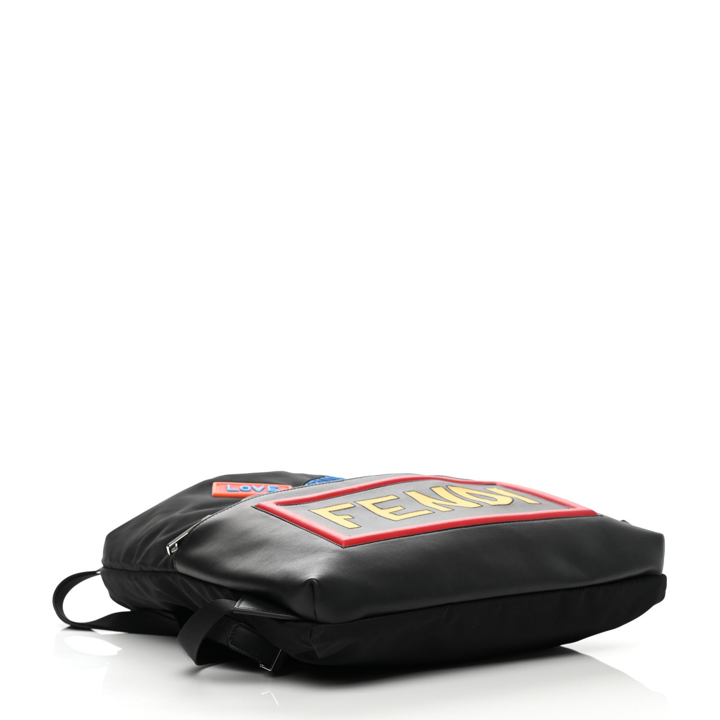 Nylon Vitello Faces Vocabulary Drawstring Backpack Black