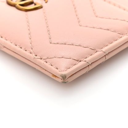 Gucci Calfskin Matelasse GG Marmont Card Holder Perfect Pink 7 of 10