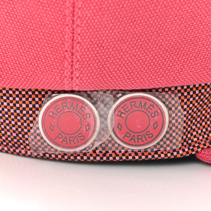 Hermes Toile De Chanvre Cotton Stretch Cavale Pop Cap 56 Rose 7 of 8