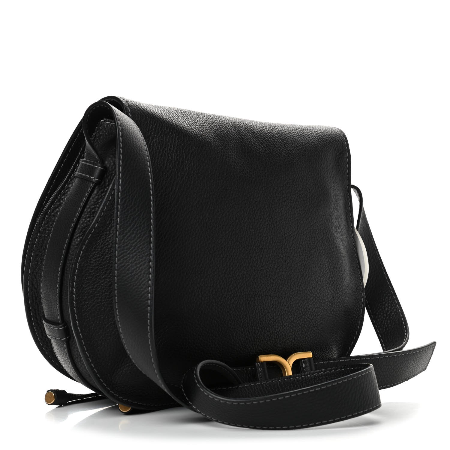 Chloe Calfskin Medium Marcie Round Crossbody Bag Black 2 of 4