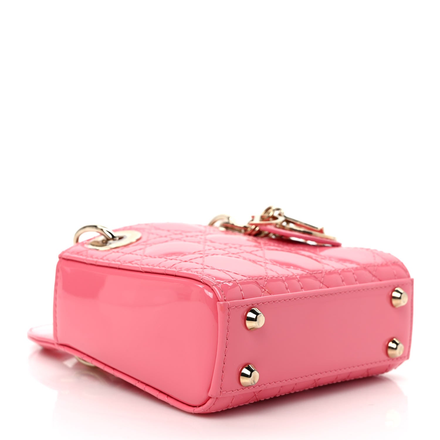 Christian Dior Patent Cannage Micro Lady Dior Peony Pink 4 of 10