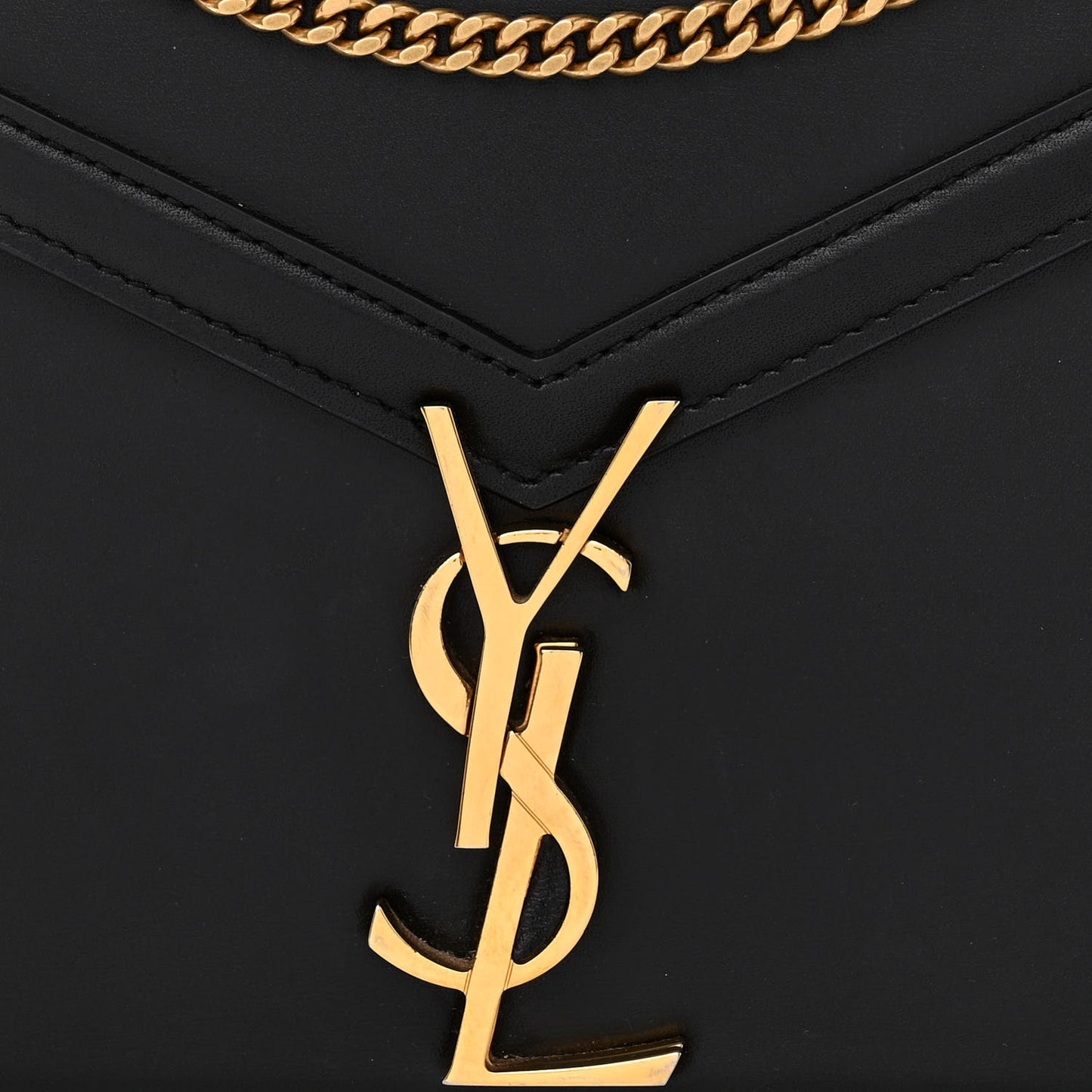 Smooth Calfskin Monogram Cassandra Clasp Bag Black Rouge Legion