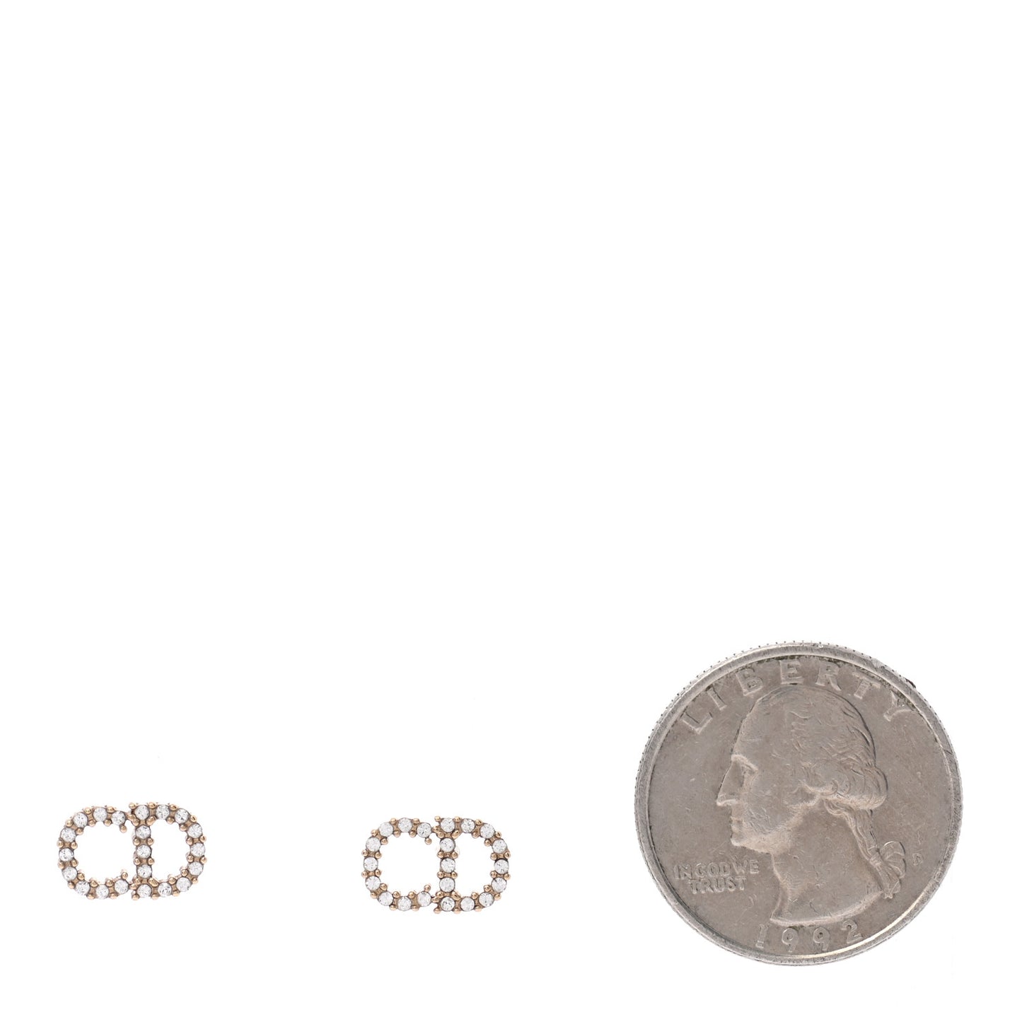 Crystal Clair D Lune Earrings Gold