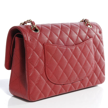 Chanel Caviar Quilted Medium Double Flap Red 3 of 8