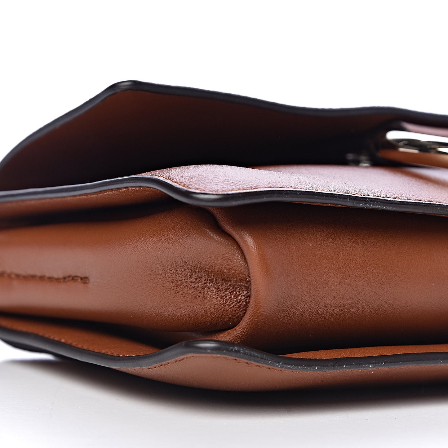Suede Calfskin Small Faye Shoulder Bag Tobacco