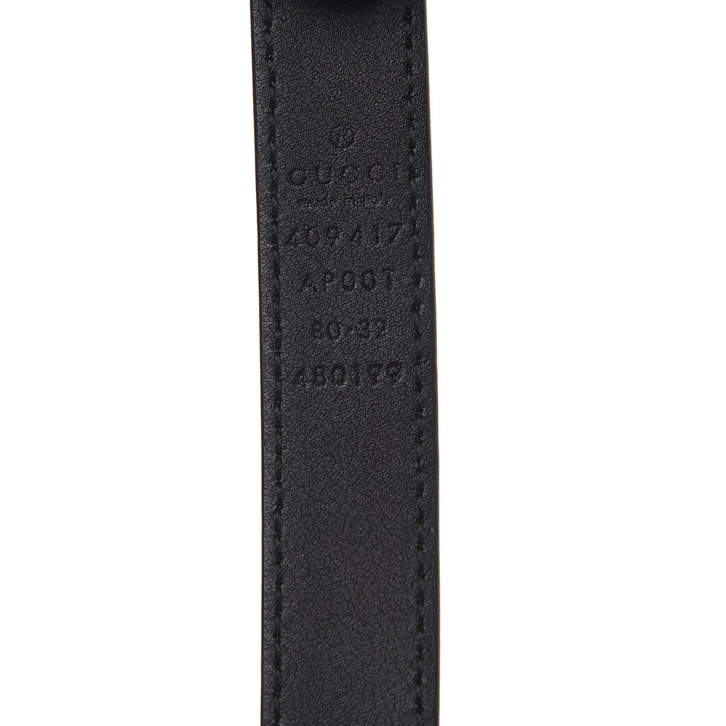 Calfskin Double G 20mm Belt 80 32 Black