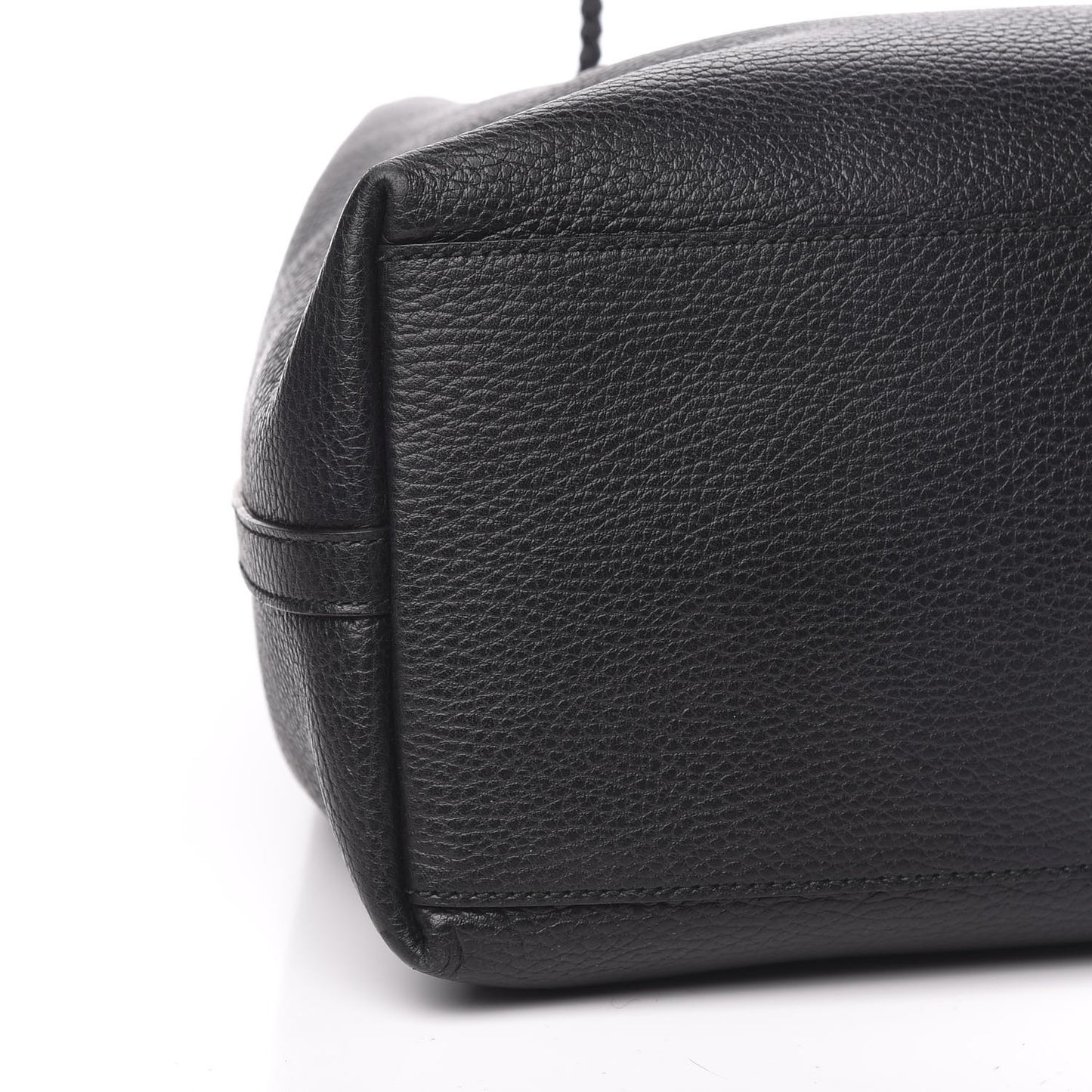 Calfskin Large Gifford Braided Handle Tote Black