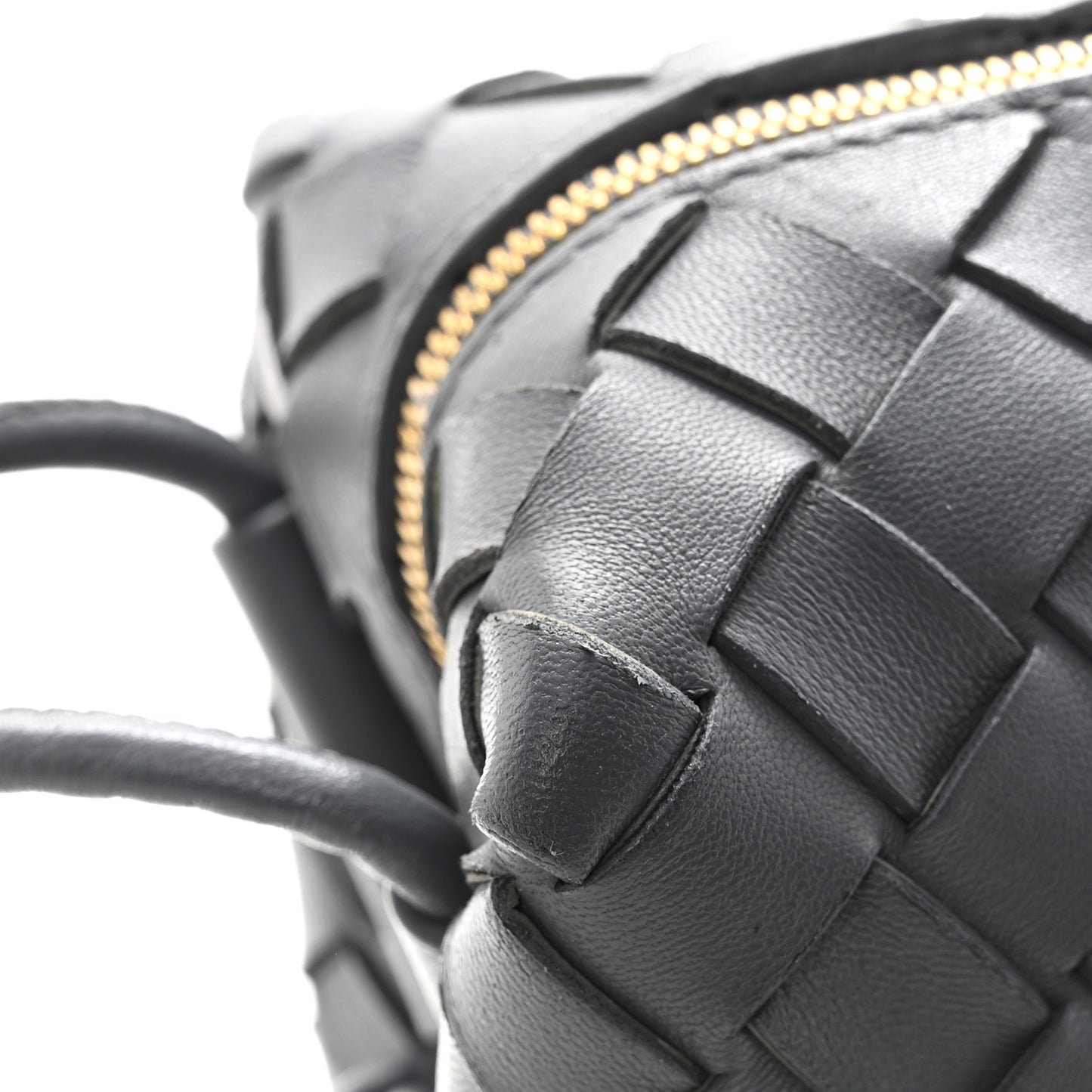 Nappa Intrecciato Small Loop Camera Bag Thunder