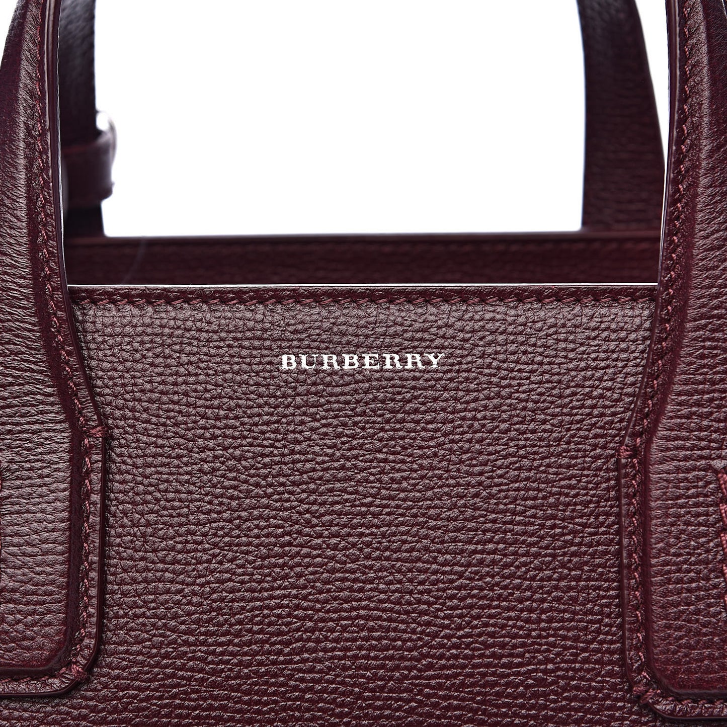 Derby Calfskin House Check Medium Banner Tote Burgundy