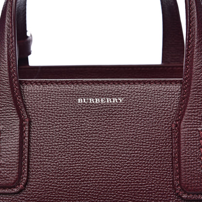 Burberry Derby Calfskin House Check Medium Banner Tote Burgundy 12 of 12