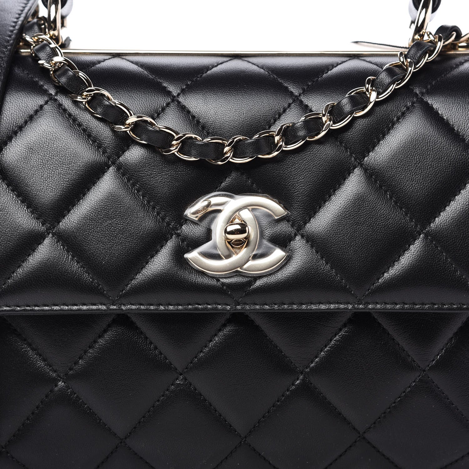 Chanel Lambskin Quilted Small Trendy CC Dual Handle Flap Bag Black 10 of 11