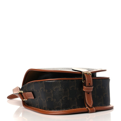 Celine Triomphe Canvas Medium Folco Bag Tan 4 of 6