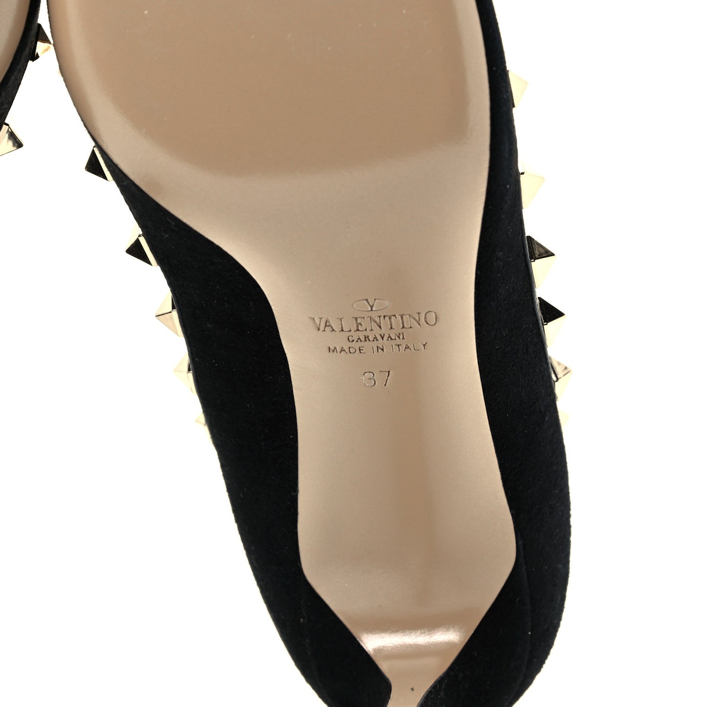 Suede Rockstud 85mm Pumps 37 Black