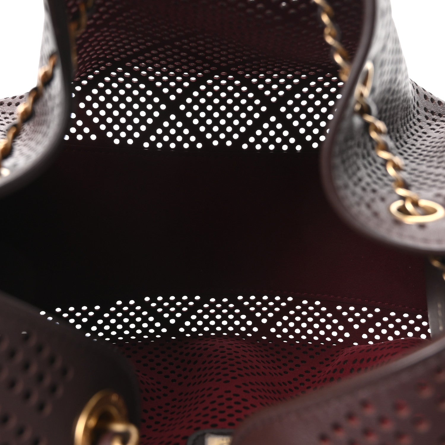 Chanel Perforated Calfskin Small Chanel 25 Handbag Dark Brown 5 of 10