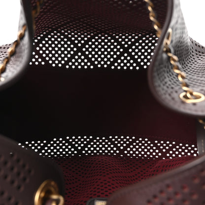 Chanel Perforated Calfskin Small Chanel 25 Handbag Dark Brown 5 of 10