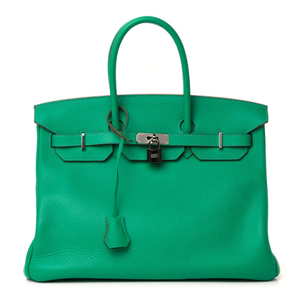 Hermes Taurillon Clemence Birkin 35 Menthe 1 of 14