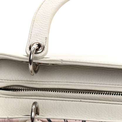 Christian Dior Deerskin Floral Printed Medium Lady Dior White 14 of 14
