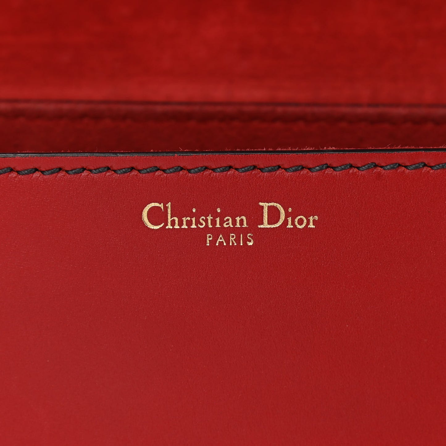 Calfskin J'Adior Flap Bag Red
