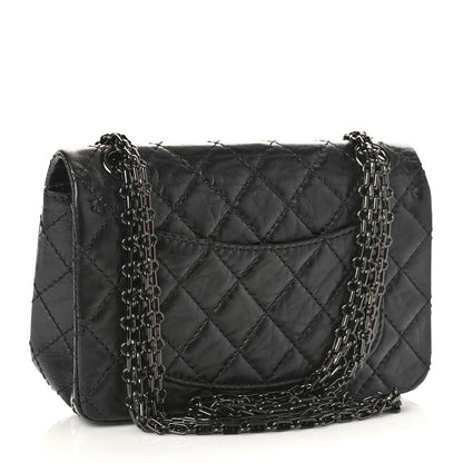 Chanel Aged Calfskin Quilted 2.55 Reissue Mini Flap So Black 3 of 9