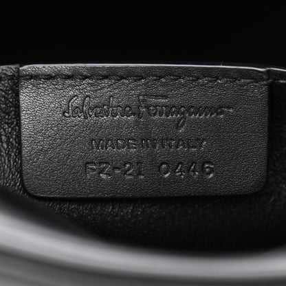 Salvatore Ferragamo Calfskin Trifolio Camera Crossbody Bag Black 5 of 9