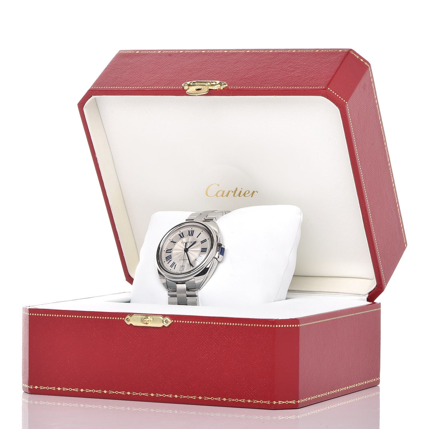 Stainless Steel 35mm Cle De Automatic Watch