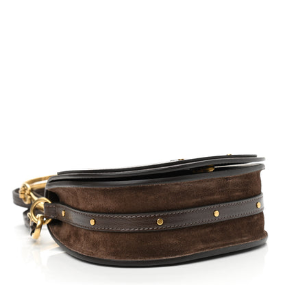 Chloe Calfskin Suede Small Nile Bracelet Bag Greyish Brown 3 of 8