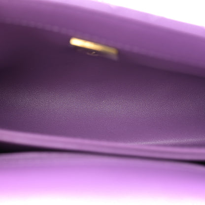 Chanel Caviar Quilted Extra Mini Coco Handle Flap Purple 5 of 10