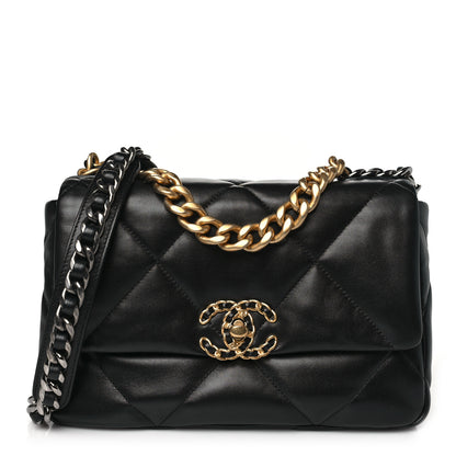 Chanel Lambskin Quilted Medium Chanel 19 Flap Black 1 of 11