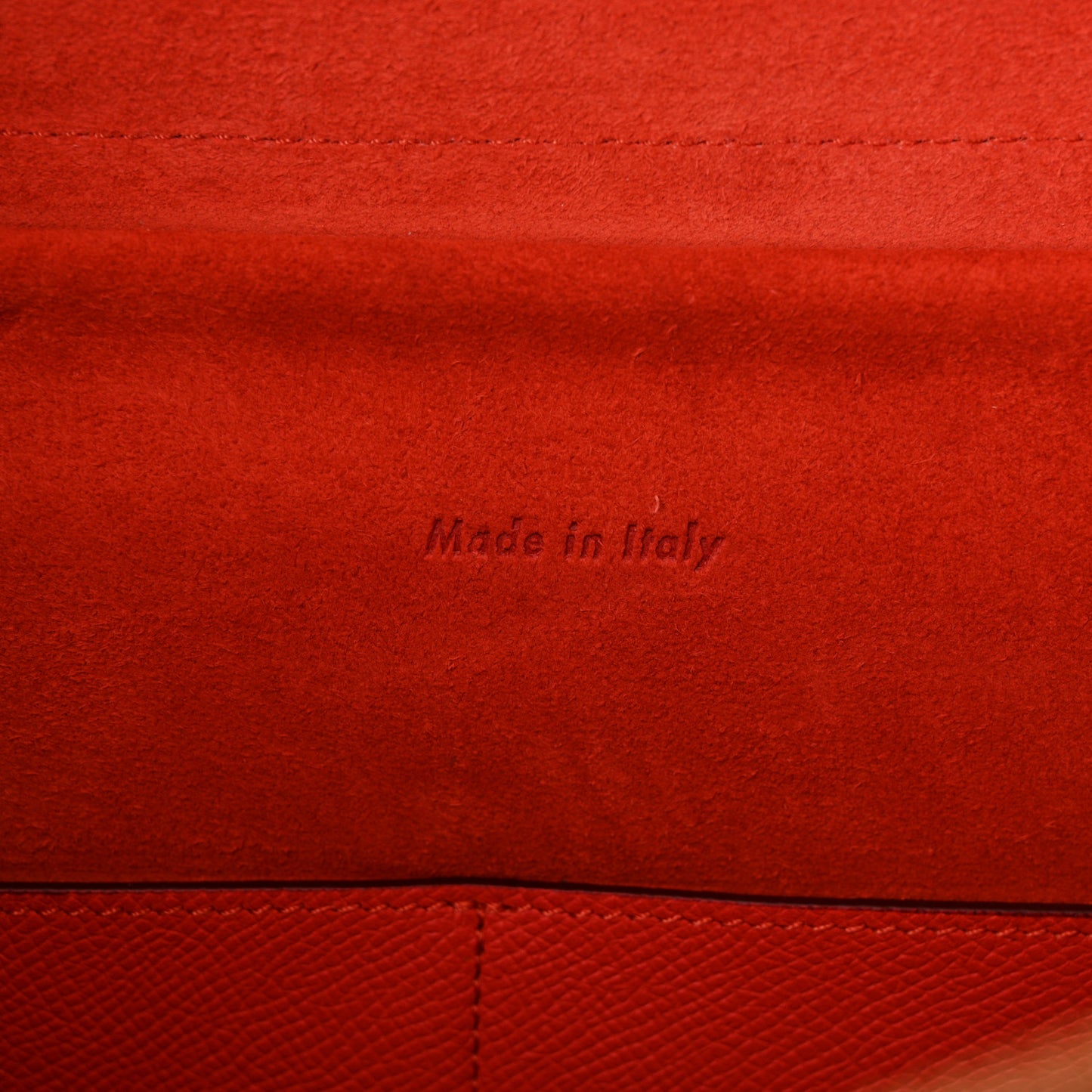Grained Calfskin Mini Belt Bag Coral Orange