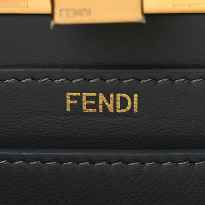 Fendi Vitello King Shiny Nappa Intreccio Petite Peekaboo I SEE U Satchel  Tempesta 6 of 9