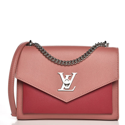 Louis Vuitton Soft Calfskin Mylockme Chain Bag BB Rose Boudoir Lie de Vin 1 of 7