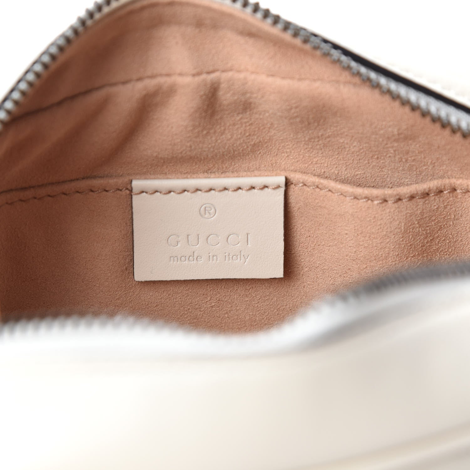 Gucci Calfskin Matelasse Mini GG Marmont Chain Shoulder Bag White 8 of 10