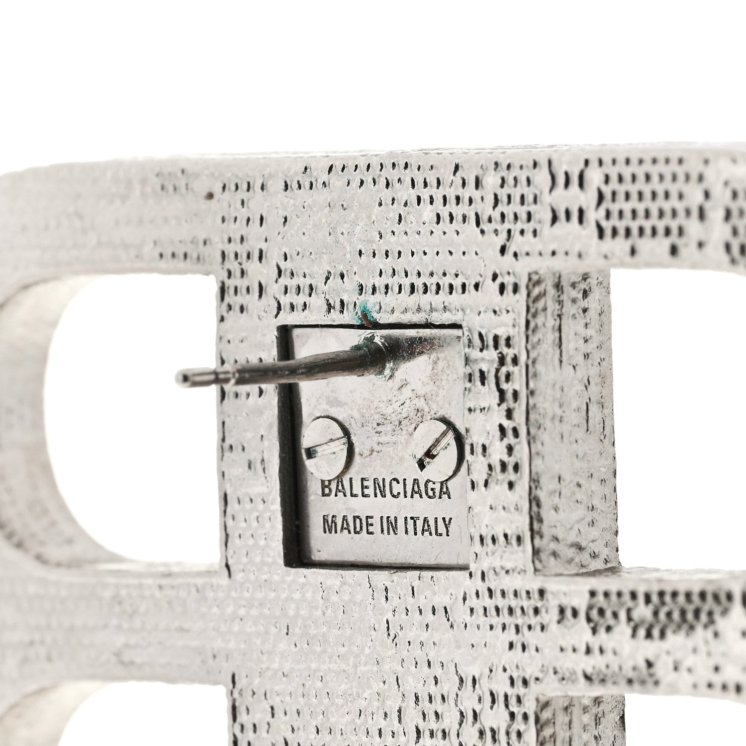 Balenciaga Crystal BB 2.0 Drop Earrings Silver 5 of 6