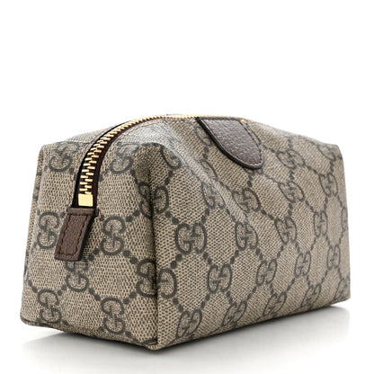 Gucci Soft GG Supreme Monogram Calfskin Small Ophidia Cosmetic Case Beige Ebony New Acero 3 of 7