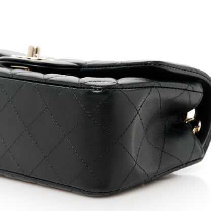 Chanel Lambskin Quilted Mini Rectangular Flap Black 11 of 12