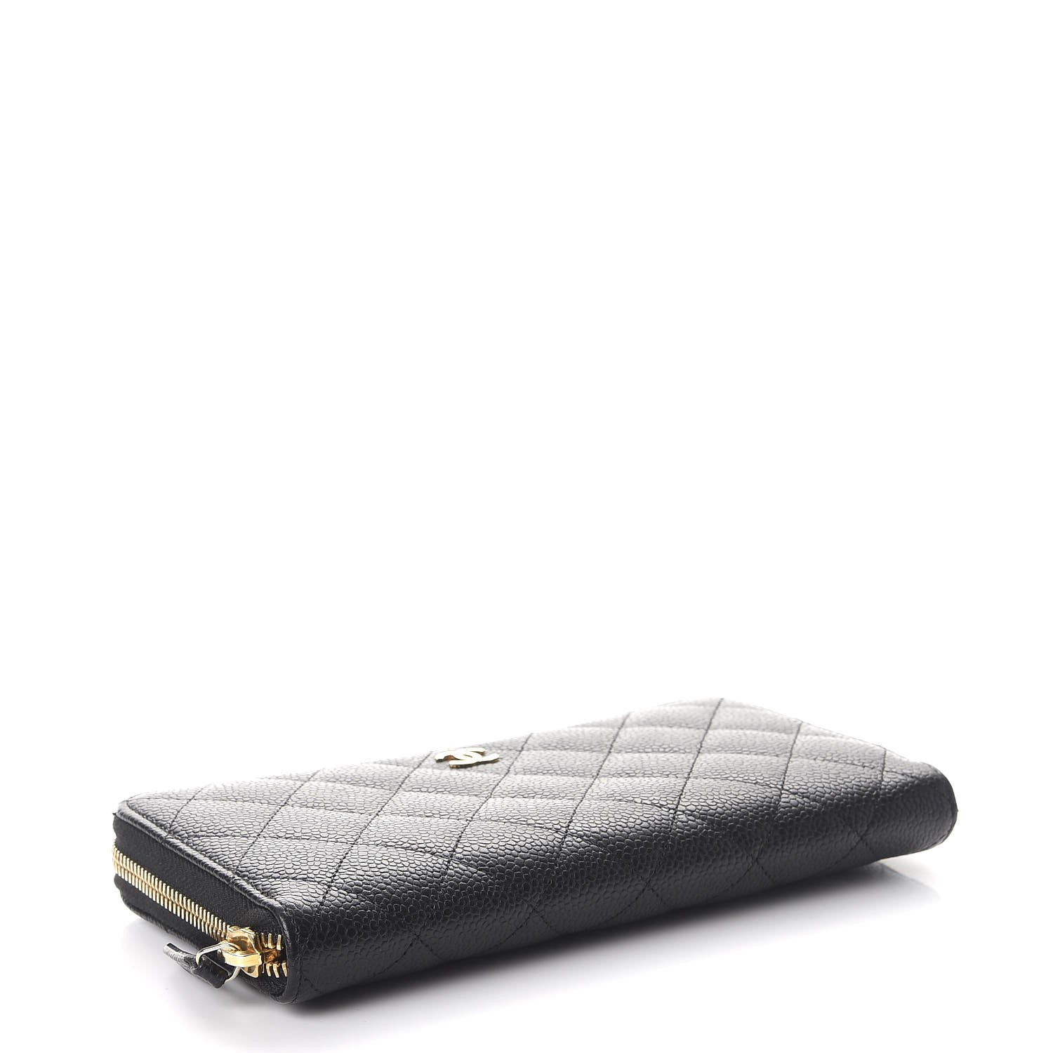 Chanel Caviar Quilted Large Gusset Zip Around Wallet Black 4 of 8