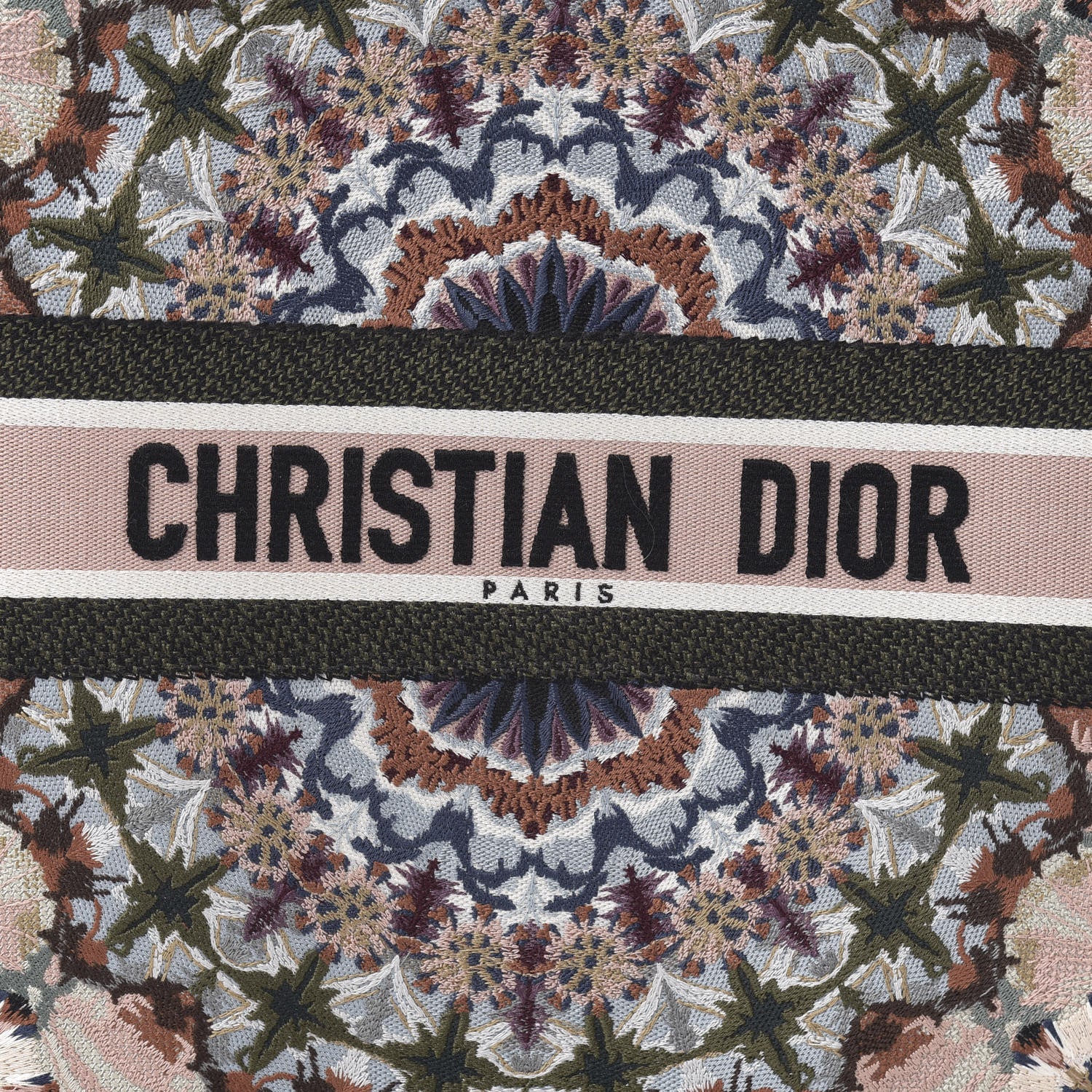 Christian Dior Canvas Embroidered KaleiDioroscopic Book Tote Multicolor 10 of 10