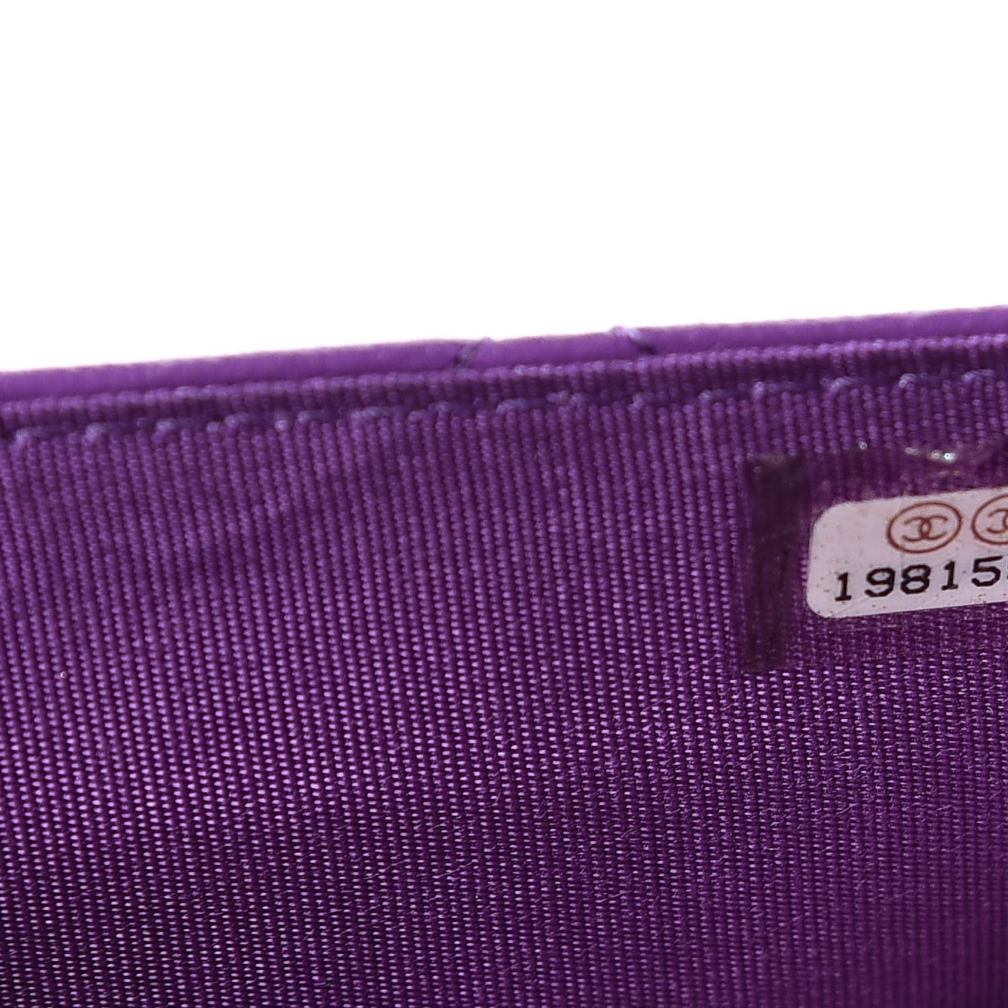 Lambskin Quilted Small Boy Flap Wallet Purple
