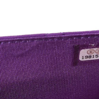 Chanel Lambskin Quilted Small Boy Flap Wallet Purple 7 of 14