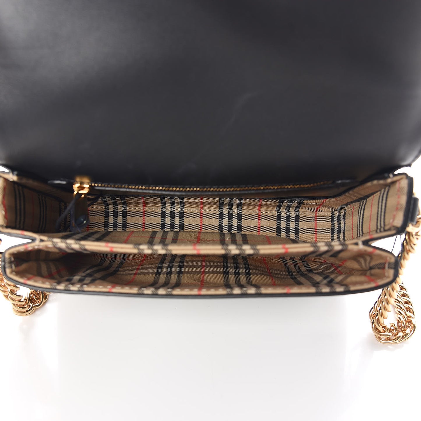 Smooth Calfskin Link Shoulder Bag Black