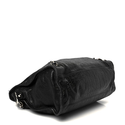 Balenciaga Agneau Arena Silver Hardware Medium Le City Black 5 of 14