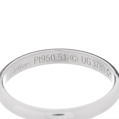 Cartier Platinum 2.5mm 1895 Wedding Band Ring 51 5.75 4 of 4