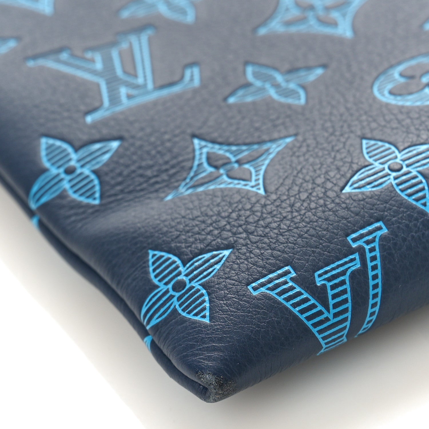 Louis Vuitton Monogram Shadow Pochette To-Go Navy River Blue 8 of 9