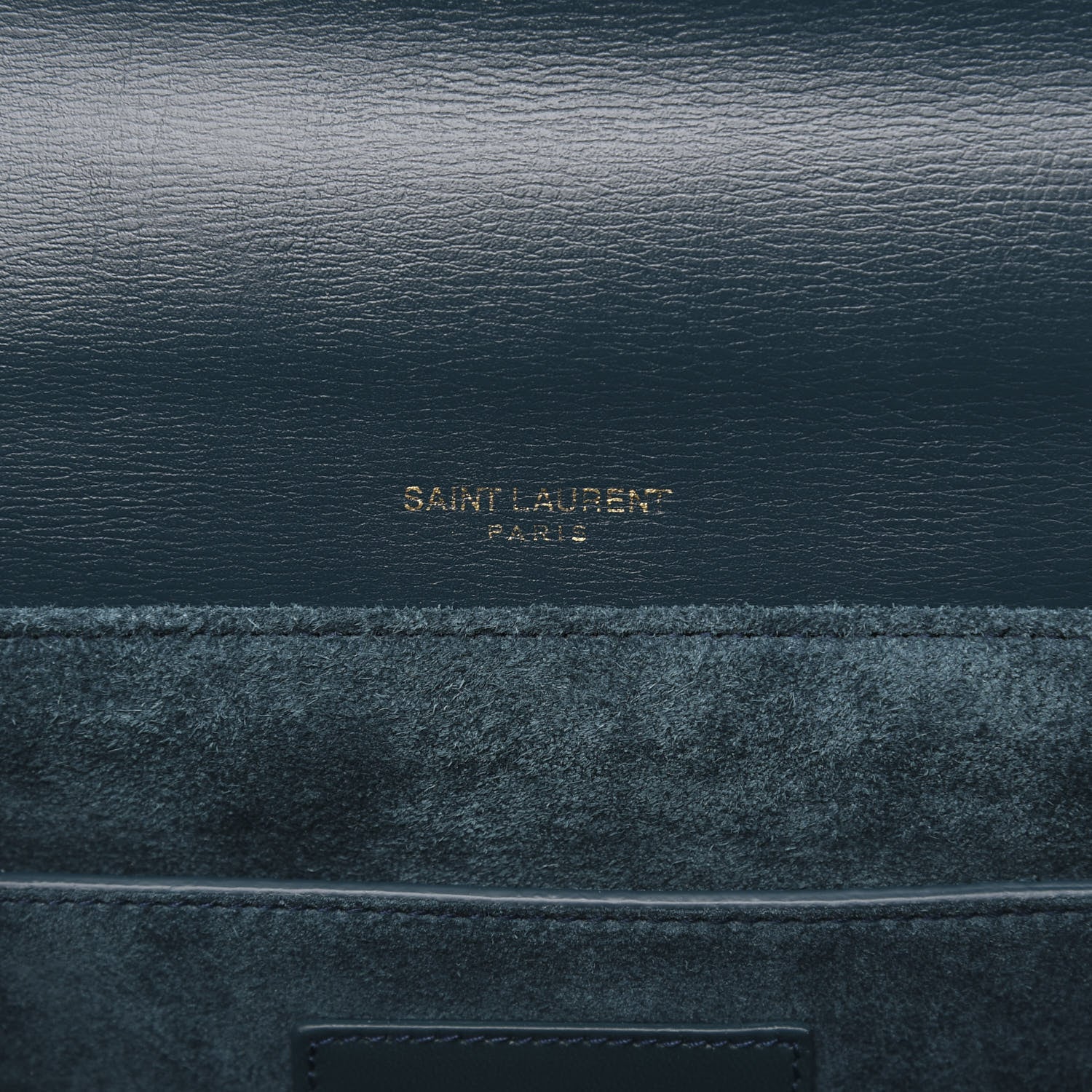 Saint Laurent Smooth Calfskin Suede Medium Bellechasse Dark Turquoise 7 of 9